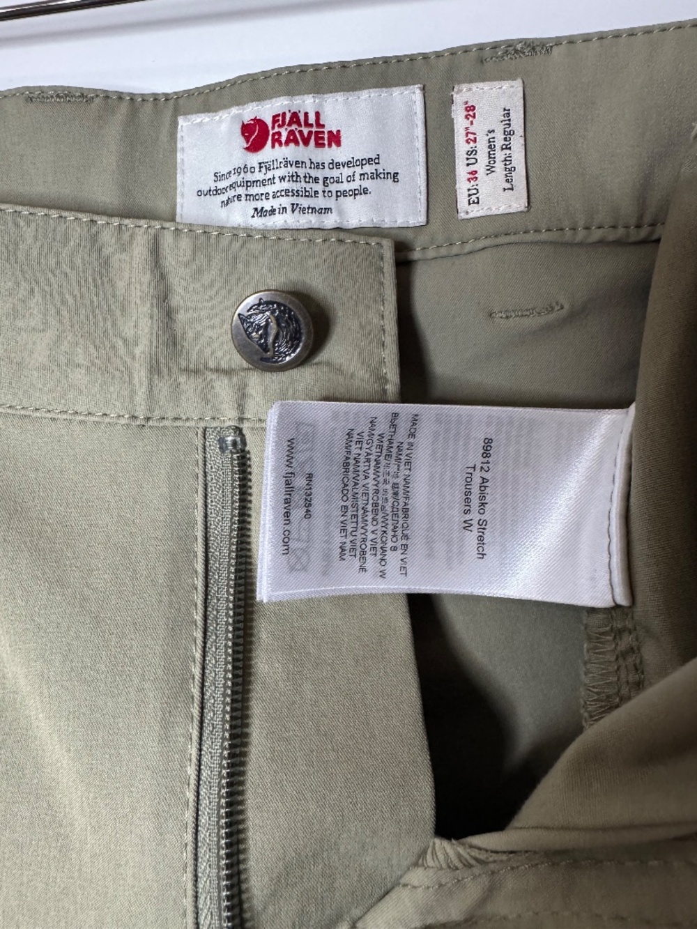 Fjallraven - Abisko Stretch Summer Trousers Size US 27”-28” EU 36 Outdoor Hiking - Picture 5 of 7